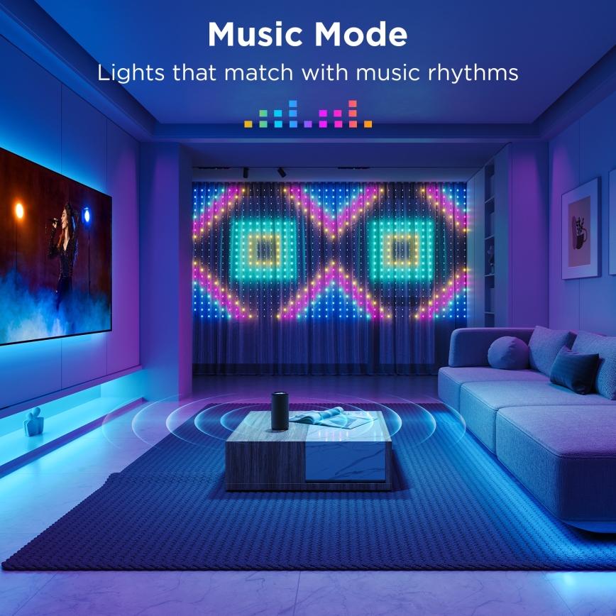 Govee - LED RGB Dimbaar buitenshuis Decoratieve lichtsnoer LED/15W/230V IP65 Wi-Fi