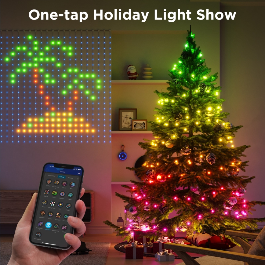 Govee - LED RGB Dimbaar buitenshuis Decoratieve lichtsnoer LED/15W/230V IP65 Wi-Fi