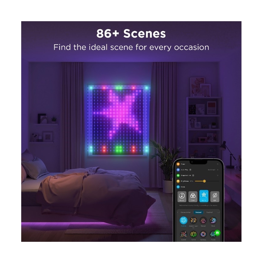 Govee - LED RGB Dimbaar buitenshuis Decoratieve lichtsnoer LED/15W/230V IP65 Wi-Fi
