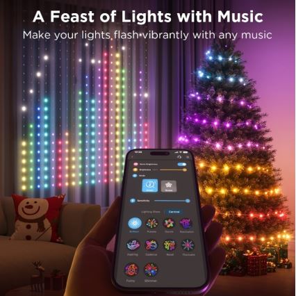 Govee - LED RGB Dimbaar buitenshuis Decoratieve lichtsnoer LED/15W/230V IP65 Wi-Fi