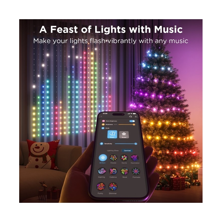 Govee - LED RGB Dimbaar buitenshuis Decoratieve lichtsnoer LED/15W/230V IP65 Wi-Fi