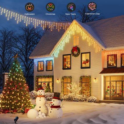 Govee - LED RGBIC buiten ijspegelverlichting 10m Wi-Fi Matter IP65