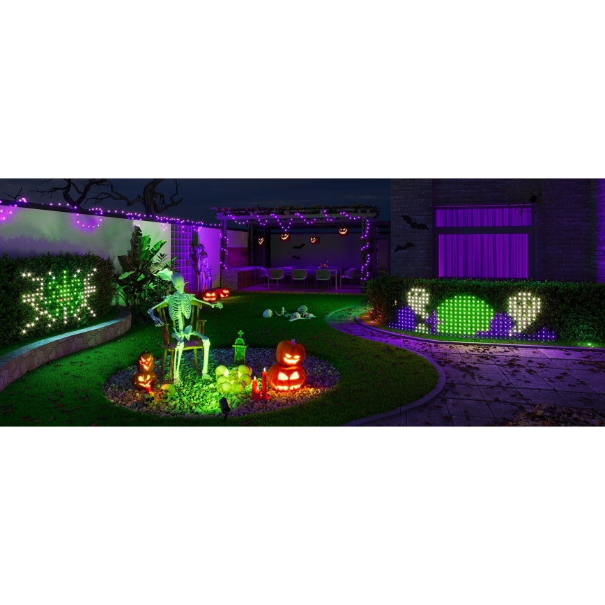 Govee - LED RGBIC Buitenverlichtingsnet 143x85cm Wi-Fi Matter IP65