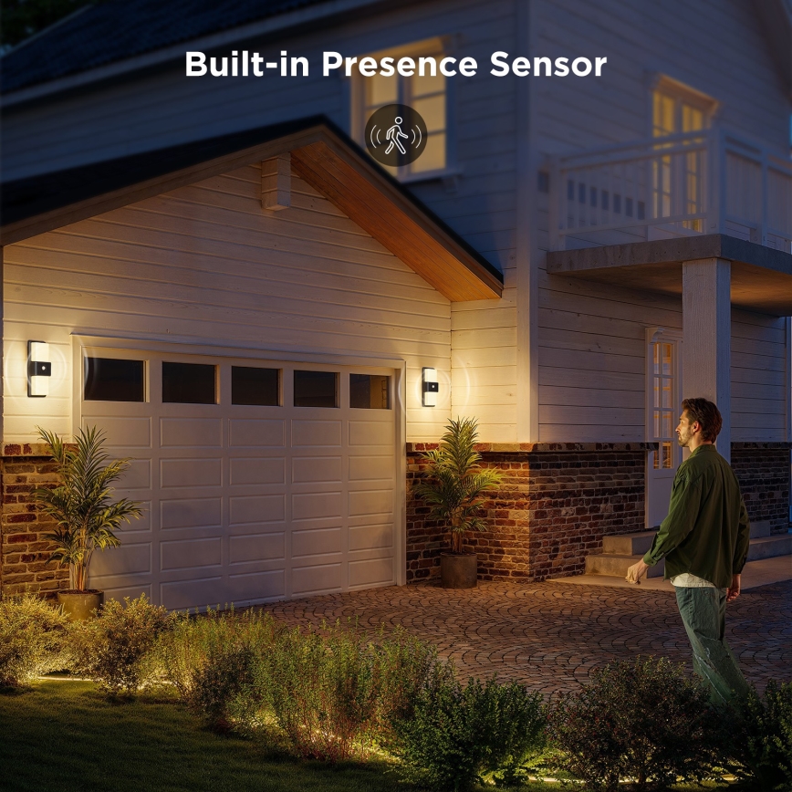 Govee - LED RGBIC Dimbaar Wandlamp met sensor voor buiten LED/230V IP65 2700-6500K Wi-Fi