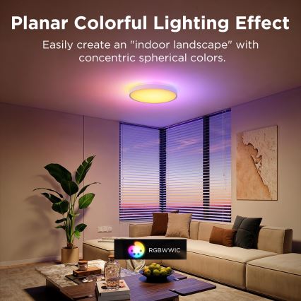 Govee - LED RGBIC Dimbare plafondlamp LED/49W/230V 2700-6500K Wi-Fi