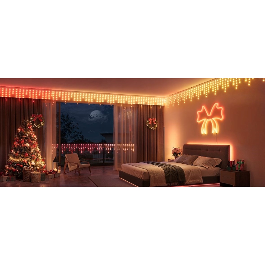 Govee - LED RGBIC Lichtketting voor buiten Smart ijspegels 10m Wi-Fi Matter IP65