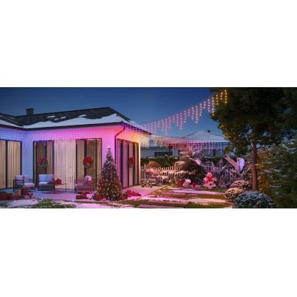 Govee - LED RGBIC Lichtketting voor buiten Smart ijspegels 10m Wi-Fi Matter IP65