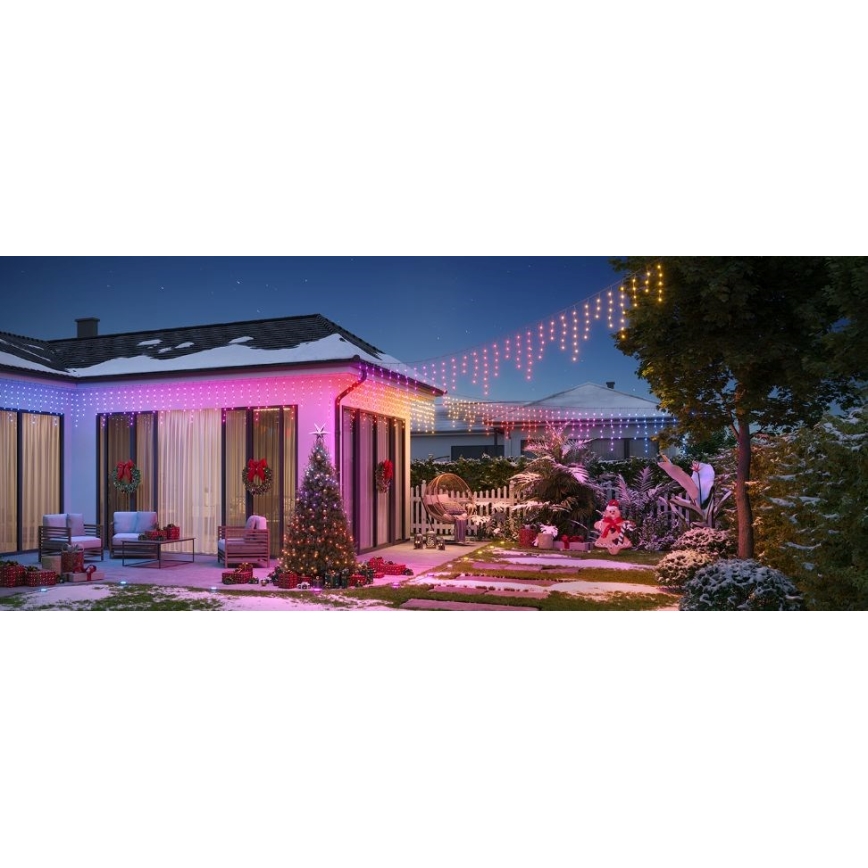 Govee - LED RGBIC Lichtketting voor buiten Smart ijspegels 10m Wi-Fi Matter IP65