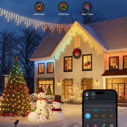 Govee - LED RGBIC Lichtketting voor buiten Smart ijspegels 10m Wi-Fi Matter IP65