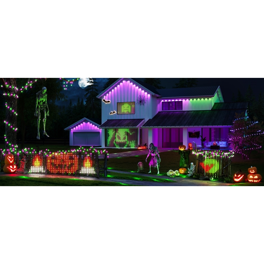 Govee - LED RGBIC lichtnet voor buiten, 143 x 85 cm, Wi-Fi en Matter, IP65