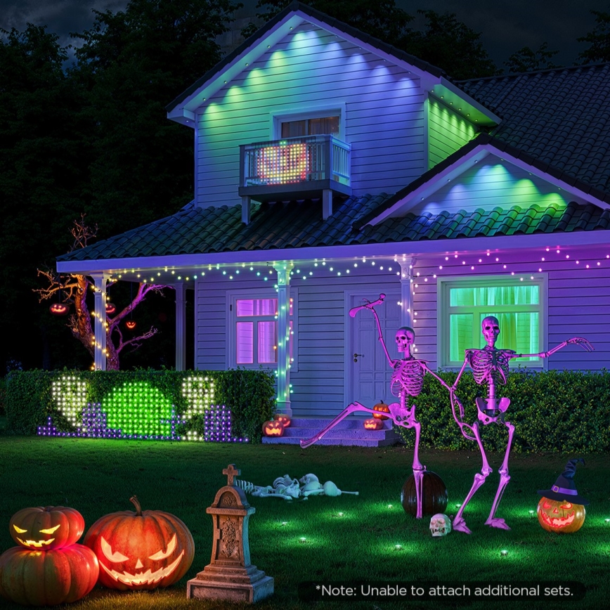 Govee - LED RGBIC lichtnet voor buiten, 143 x 85 cm, Wi-Fi en Matter, IP65