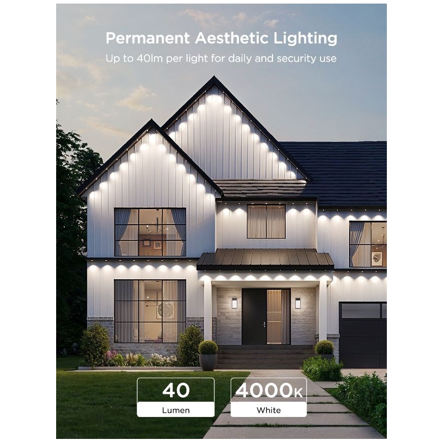 Govee - LED RGBIC-snoer met downlights 30m Wi-Fi Matter IP67