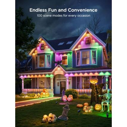 Govee - LED RGBIC-snoer met downlights 30m Wi-Fi Matter IP67