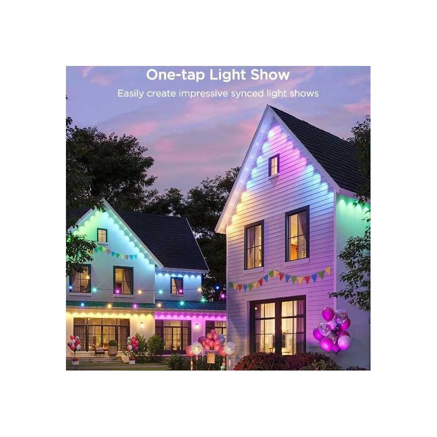 Govee - LED RGBIC-snoer met inbouwspots 30m Wi-Fi Matter IP67