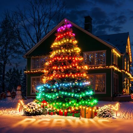 Govee - LED RGBICW Buiten kerstverlichting 2700-6500K 20m Wi-Fi Matter IP65
