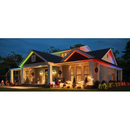 Govee - LED RGBICW Buiten kerstverlichting 2700-6500K 20m Wi-Fi Matter IP65