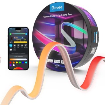 Govee - LED RGBICW Dimbare strip COB 3780 dioden 3m Wi-Fi Matter
