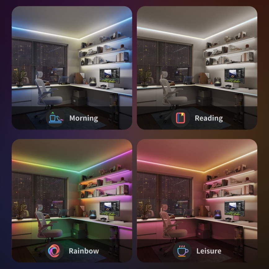 Govee - LED RGBICW Dimbare strip COB 3780 dioden 3m Wi-Fi Matter