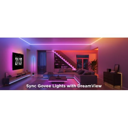 Govee - LED RGBICW Dimbare strip COB 3780 dioden 3m Wi-Fi Matter