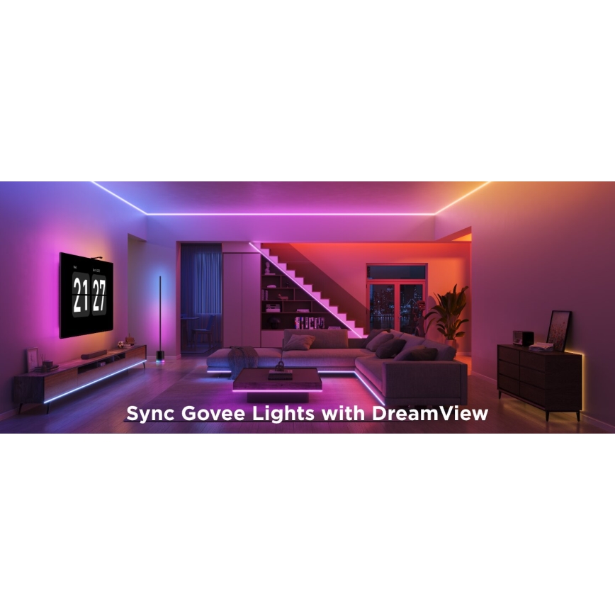 Govee - LED RGBICW Dimbare strip COB 3780 dioden 3m Wi-Fi Matter