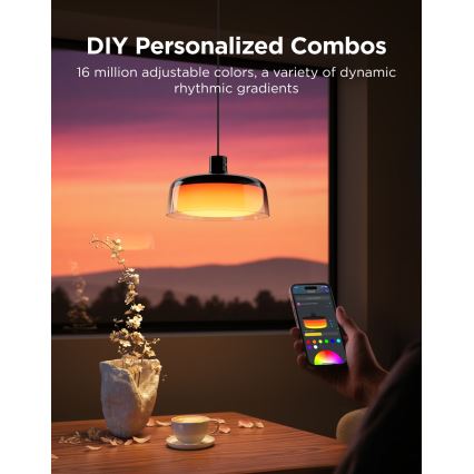 Govee - LED RGBICWW Dimbare hanglamp aan kabel LED/21W/230V Matter Wi-Fi