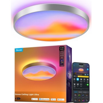 Govee - LED RGBICWW Dimbare plafondlamp LED/55W/230V Ø 53 cm Matter Wi-Fi