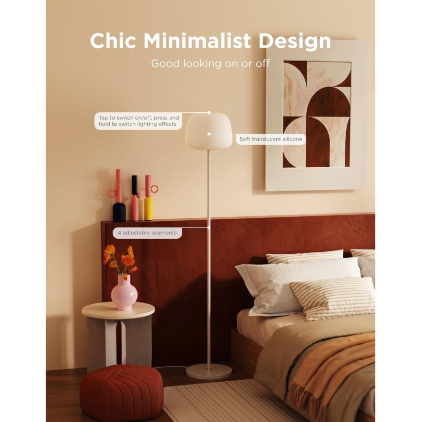 Govee - LED RGBICWW Dimbare vloerlamp LANTERN MATTER LED/24W/230V Wi-Fi 160 cm