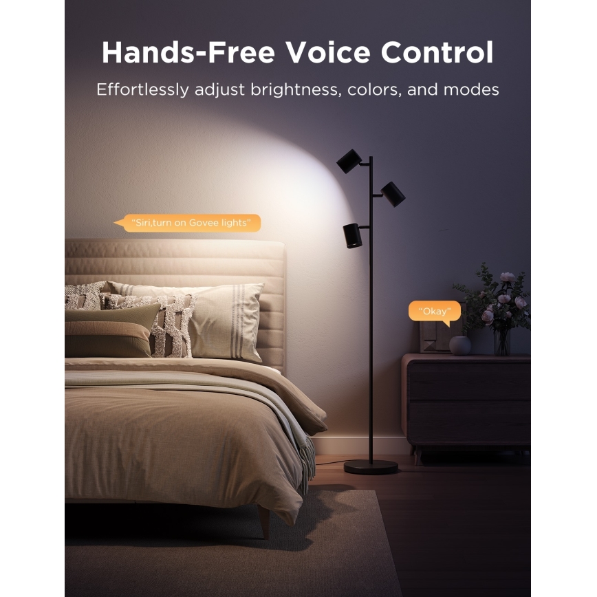 Govee - LED RGBICWW dimbare vloerlamp TREE MATTER LED/48W/230V Wi-Fi