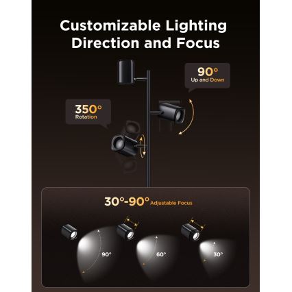 Govee - LED RGBICWW dimbare vloerlamp TREE MATTER LED/48W/230V Wi-Fi