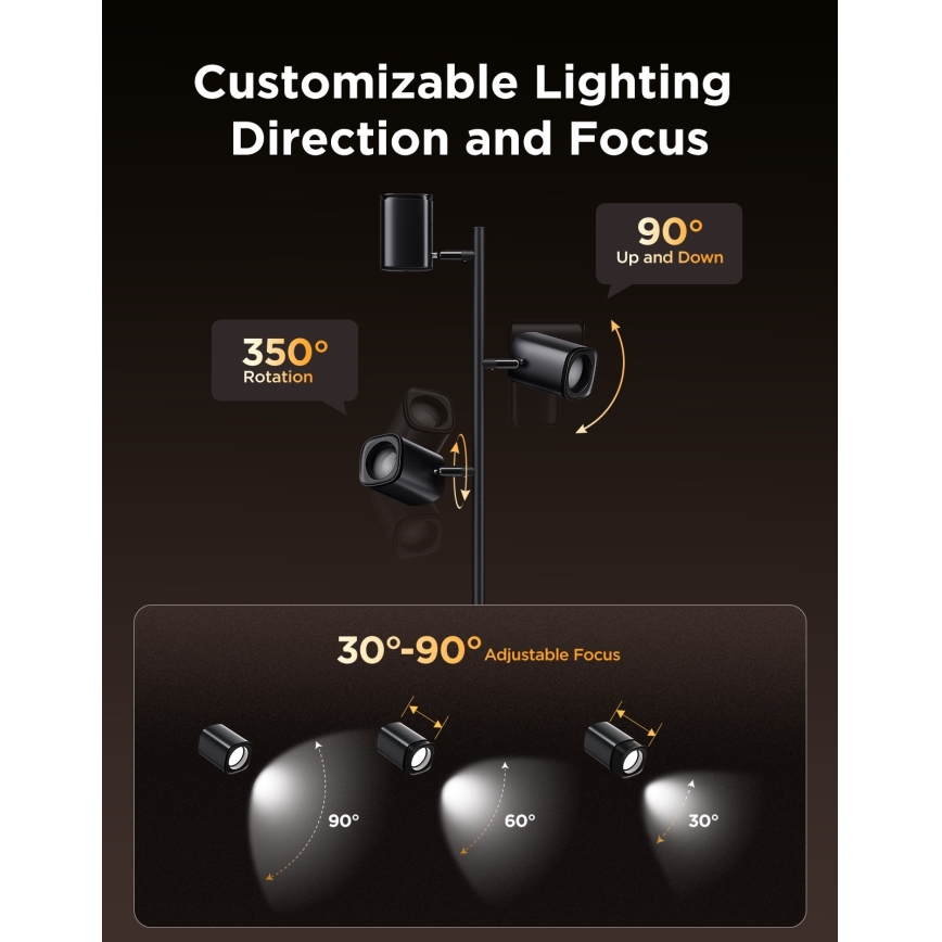 Govee - LED RGBICWW dimbare vloerlamp TREE MATTER LED/48W/230V Wi-Fi