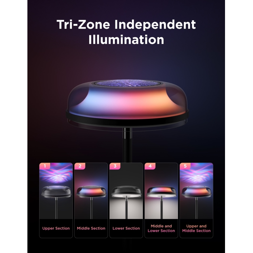 Govee - LED RGBICWW Dimbare vloerlamp UPLIGHTER MATTER LED/24W/230V Wi-Fi