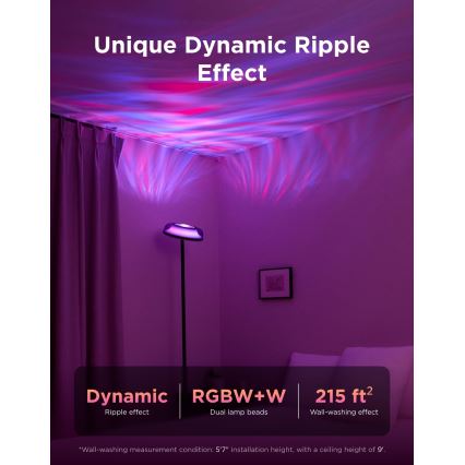 Govee - LED RGBICWW Dimbare vloerlamp UPLIGHTER MATTER LED/24W/230V Wi-Fi