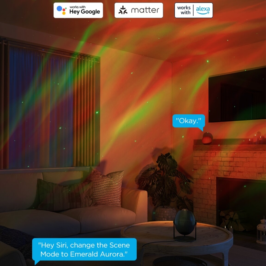 Govee - LED RGBW Galaxy Lamp Projector Pro Wi-Fi Matter