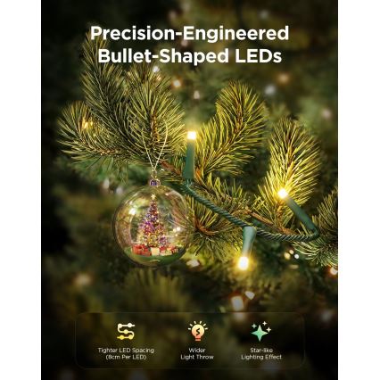 Govee - LED RGBWIC buiten kerstverlichting 2700-6500K 30m Wi-Fi Matter IP65