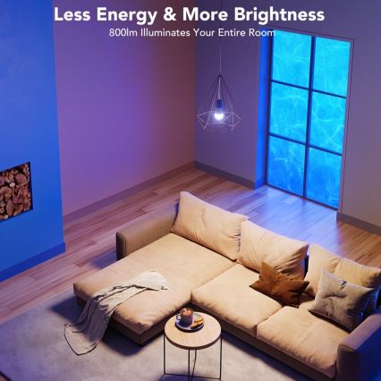 Govee - LED RGBWW Dimbare lamp Smart E27/9W/230V 2700-6500K Wi-Fi