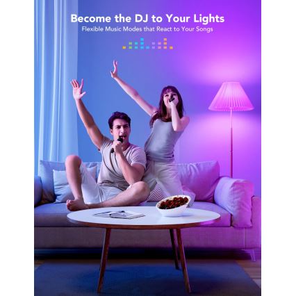 Govee - LED RGBWW Dimbare lamp Smart E27/9W/230V 2700-6500K Wi-Fi