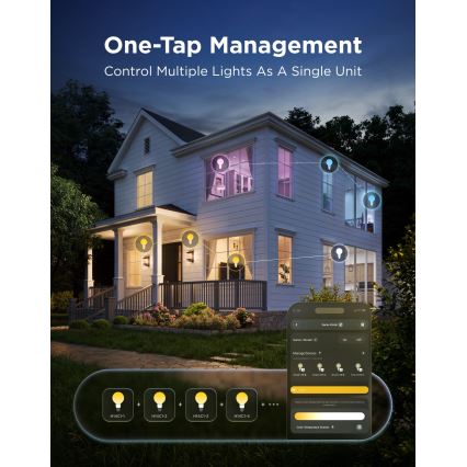 Govee - LED RGBWW dimbare lamp Smart MATTER G80 E27/5W/230V 2700-6500K Wi-Fi