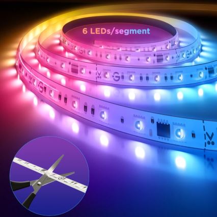 Govee - LED RGBWWIC Dimbare strip Strip Lamp 2 Pro 5m Wi-Fi Matter