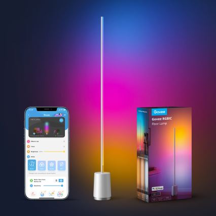 Govee - LED dimbare vloerlamp LYRA SMART RGBICWW 2200-6500K Wi-Fi + afstandsbediening