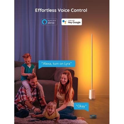 Govee - LED dimbare vloerlamp LYRA SMART RGBICWW 2200-6500K Wi-Fi + afstandsbediening