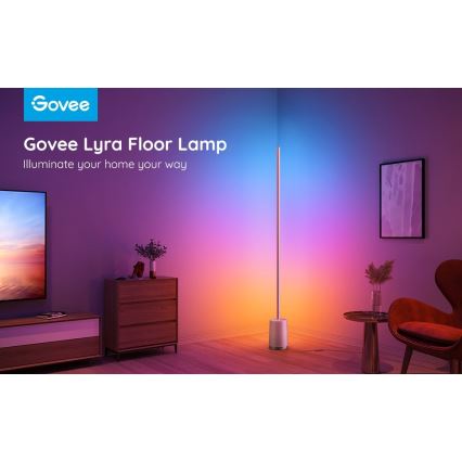Govee - LED dimbare vloerlamp LYRA SMART RGBICWW 2200-6500K Wi-Fi + afstandsbediening