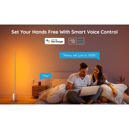 Govee - LED dimbare vloerlamp LYRA SMART RGBICWW 2200-6500K Wi-Fi + afstandsbediening