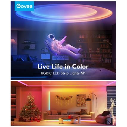 Govee - M1 PRO PREMIUM Smart RGBICW+ LED Strip 2m Wi-Fi Matter