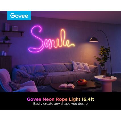 Govee - Neon 2 MATTER buigzaam LED Strip 5m RGBIC Wi-Fi IP67