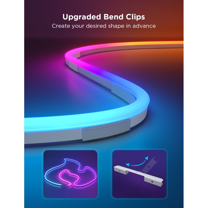 Govee - Neon 2 MATTER buigzaam LED Strip 5m RGBIC Wi-Fi IP67