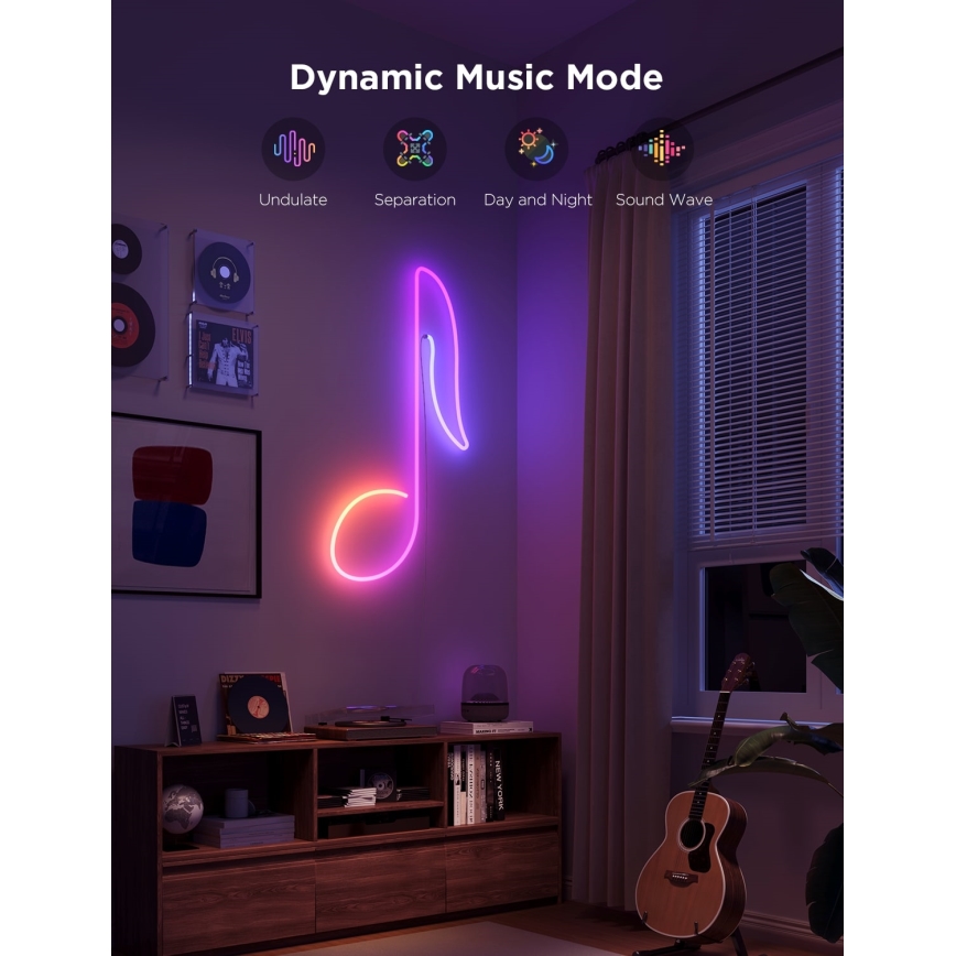 Govee - Neon 2 MATTER buigzaam LED Strip 5m RGBIC Wi-Fi IP67