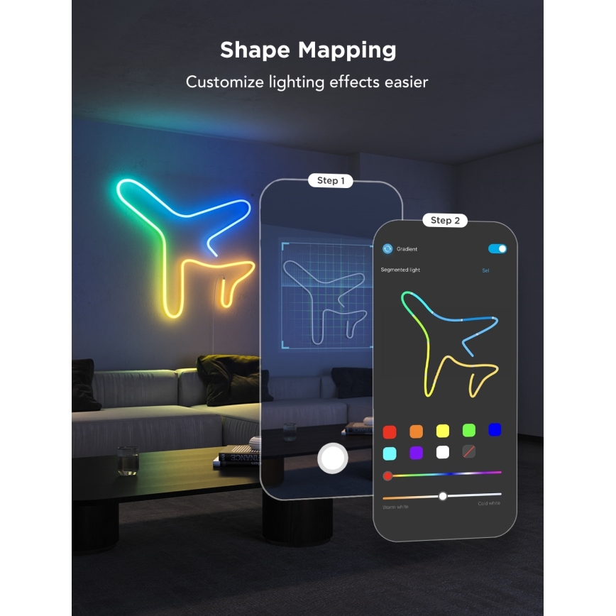 Govee - Neon 2 MATTER flexibele LED-strip 3m RGBIC Wi-Fi