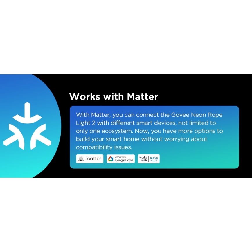 Govee - Neon 2 MATTER flexibele LED-strip 3m RGBIC Wi-Fi