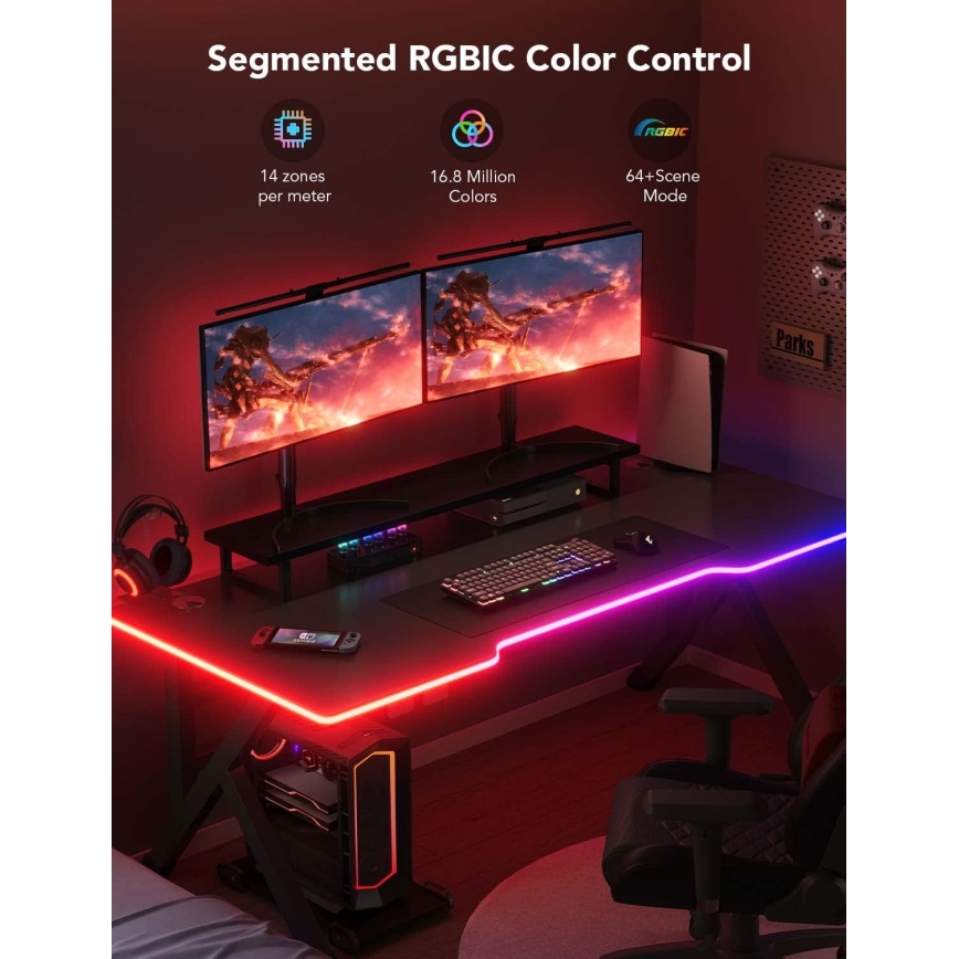 Govee - Neon LED tafel achtergrondverlichting 3m RGBIC Wi-Fi