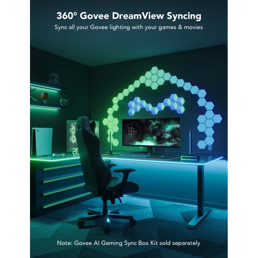 Govee - Neon LED tafel achtergrondverlichting 3m RGBIC Wi-Fi